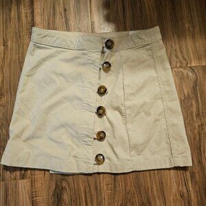 Tan A-line Mini Skirt